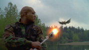 Teal'c near pond